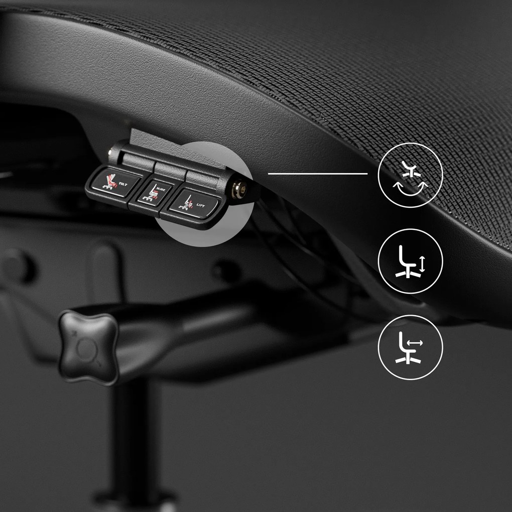 Krzesło biurowe Diablo V-Commander, zgodne z normą BHP, kolor czarno-szary