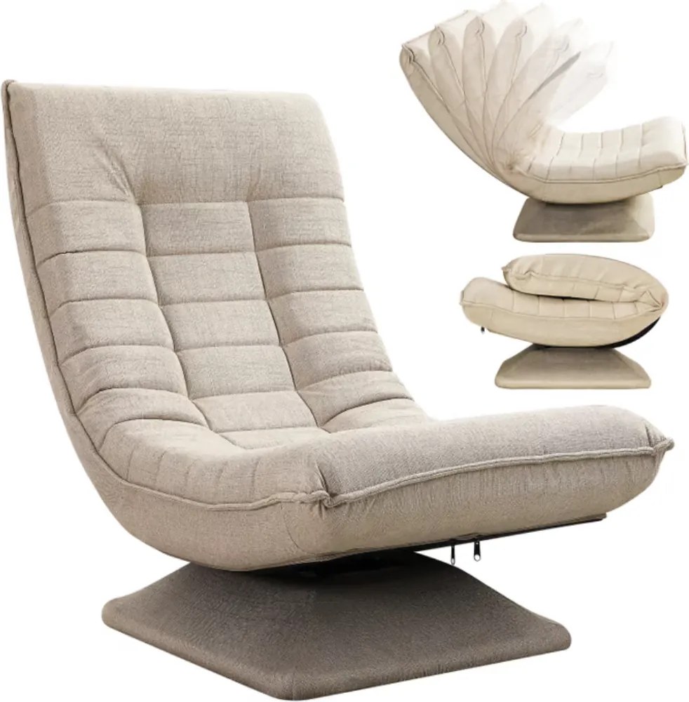 Leżanka ABERDEEN, 87x60x105cm, beżowa Casaria