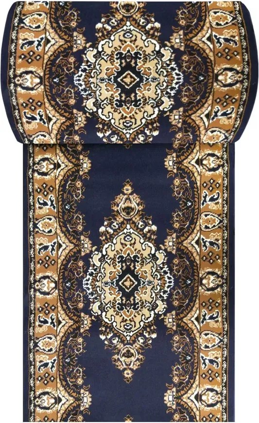 Granatowy elegancki chodnik na metry D7-M00