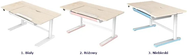 Regulowane dziecięce biurko elektryczne ergonomiczne - Tobiso 2X