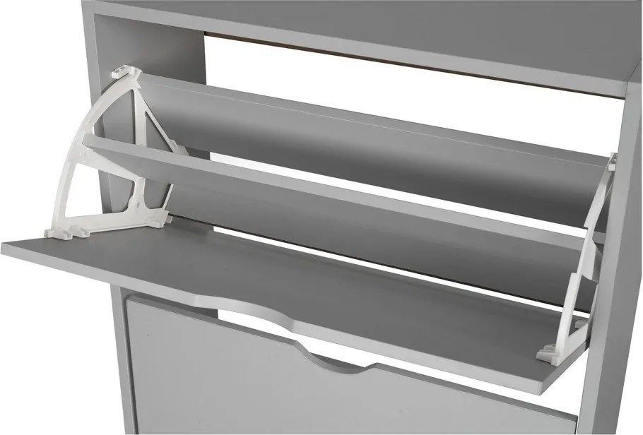 Szara uchylna szafka na buty 60x118x24 cm Stelo – Bonami Essentials