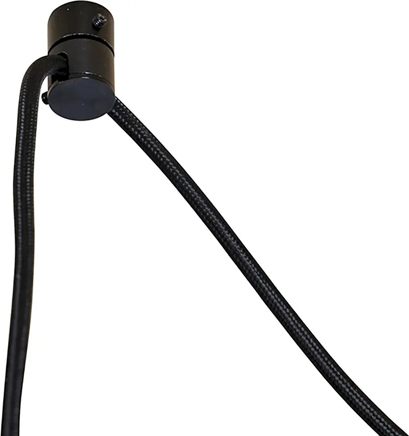 Industrialna lampa wisząca czarna 3-światłowa - Cava