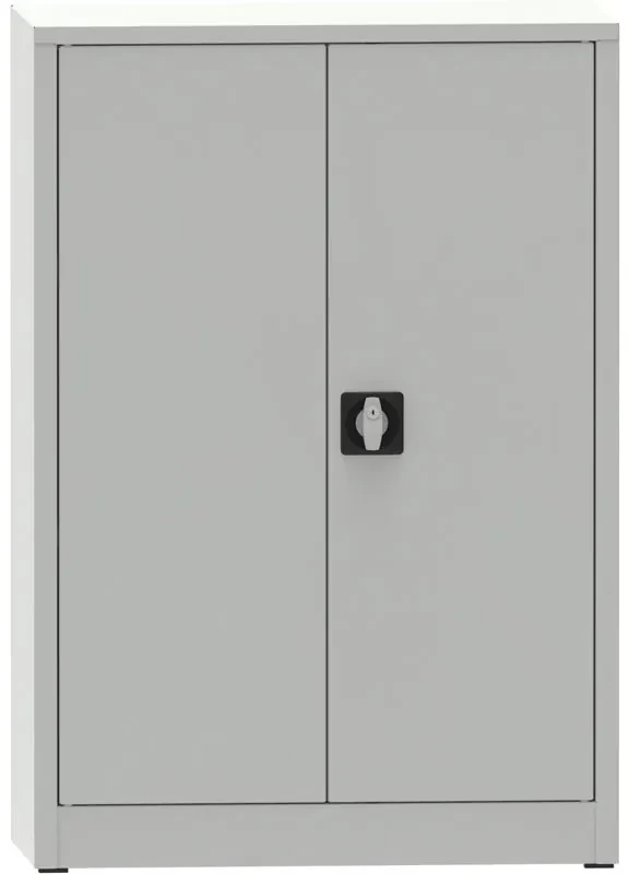 Warsztatowa szafa półkowa na narzędzia KOVONA JUMBO, 2 półki, spawana, 800 x 600 x 1150 mm, szara / niebieska