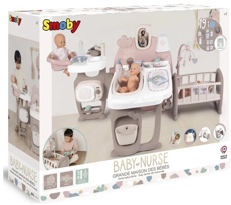 Smoby baby nurse duży kącik opiekunki dla lalki