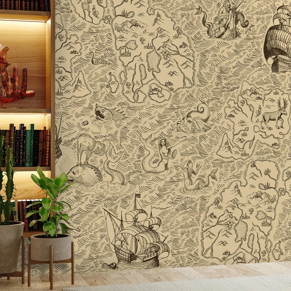 Fototapeta - Mapa w stylu vintage (196x136 cm)
