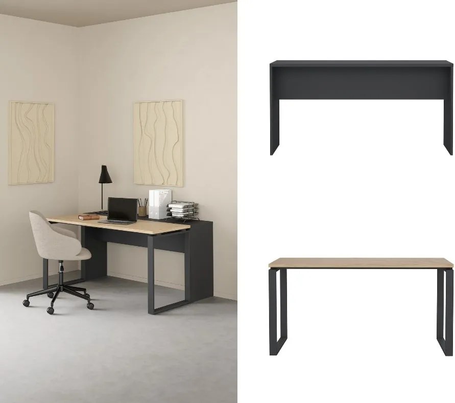 Biurko z przedłużeniem Sign 150 jackson hickory/szary mat