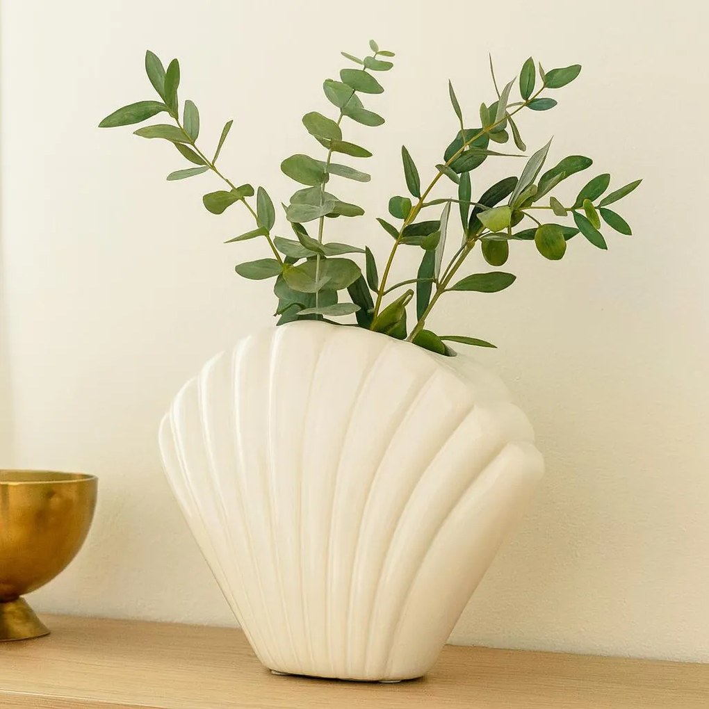 Wazon dekoracyjny w kształcie muszli, 22 cm