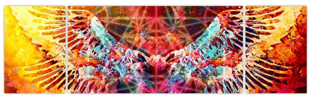 Obraz - Merkaba ze skrzydłami, abstrakcja (170x50 cm)