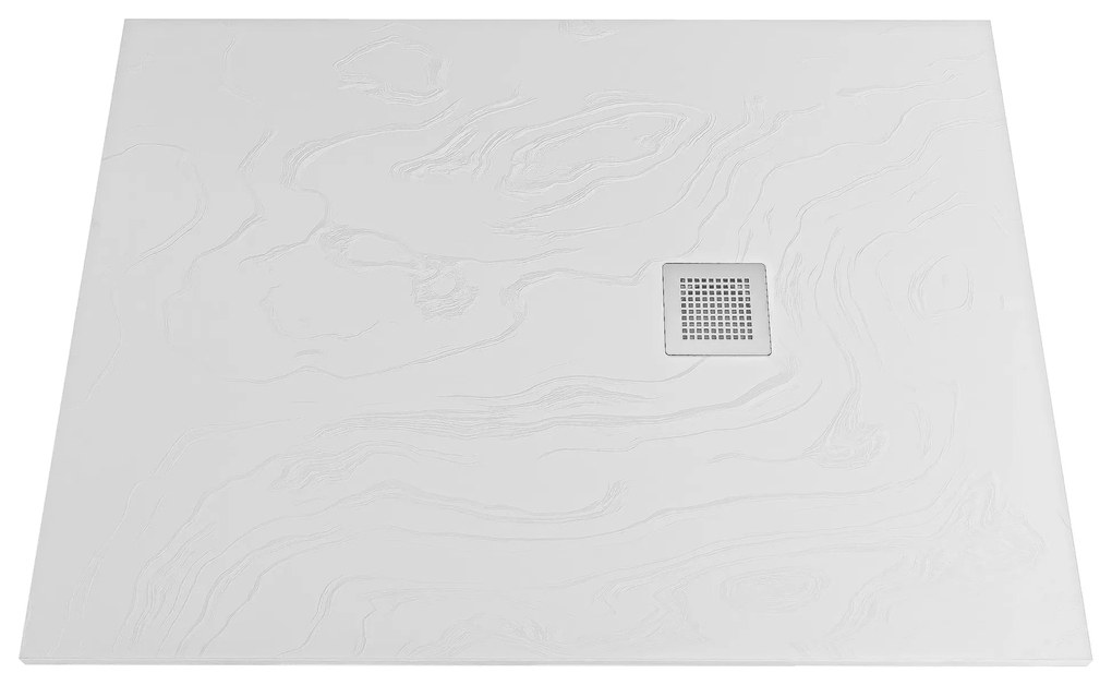 Brodzik z konglomeratu prostokątny 120 x 90 DIAMO White