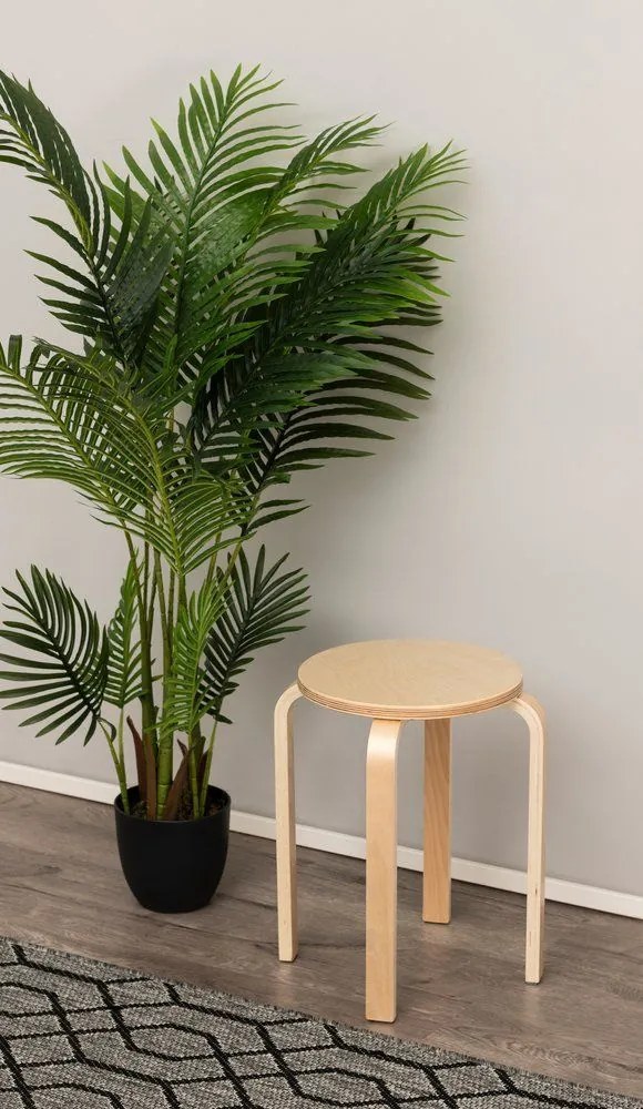 Taboret z drewna brzozy, Ø 39 cm