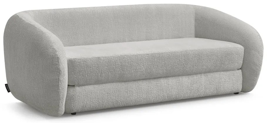 Jasnoszara rozkładana sofa z tkaniny szenilowej 228 cm Neyo – Bobochic Paris