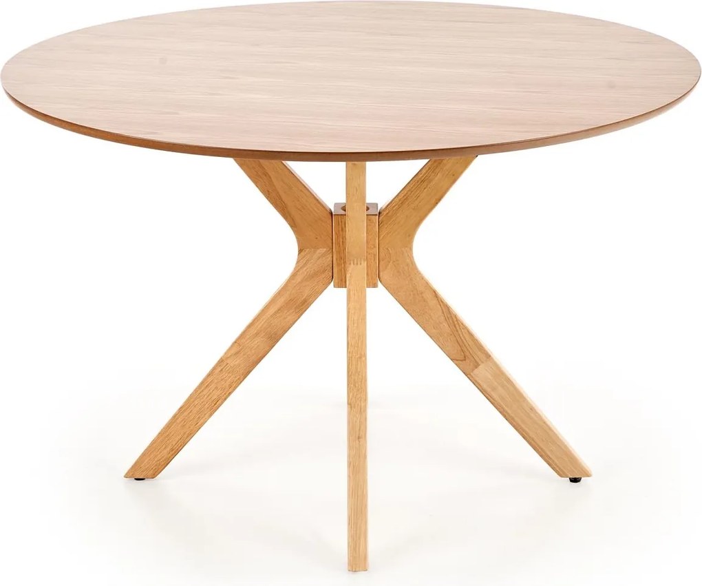 Stół z okrągłym blatem na giętych nogach Nicolas