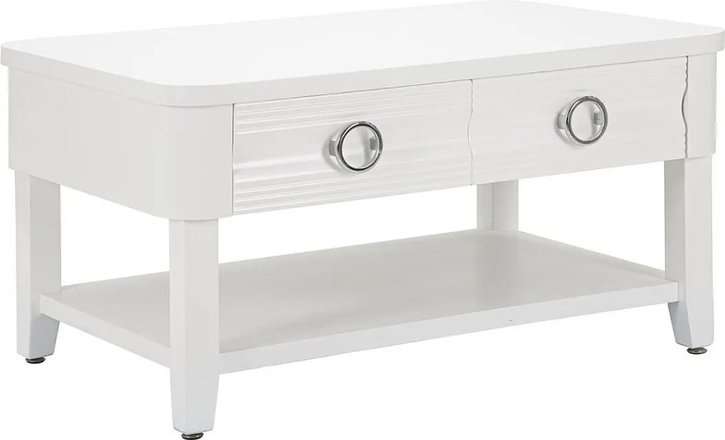 Stolik Kawowy VKH516, Biały, 90x60x47 cm, Kendra Home