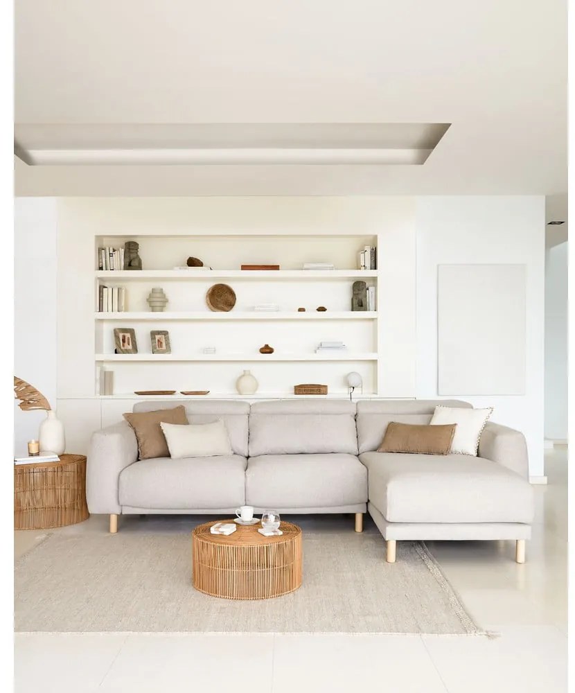 Beżowy narożnik (prawostronny) Singa − Kave Home