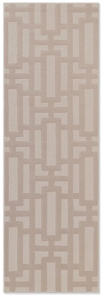 Dywan nowoczesny Perles Geometria beżowy 80 cm x 240 cm