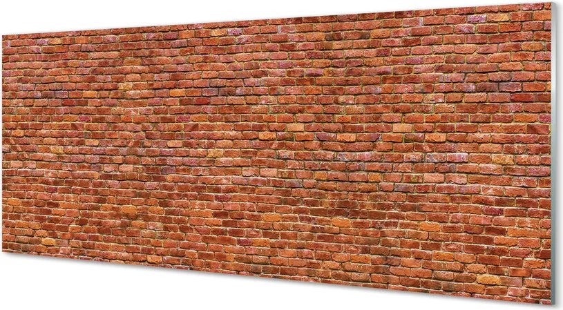 Szklany Panel Rustykalny Mur Ceglany