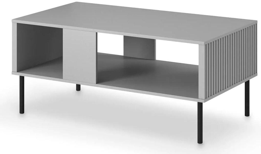Szara ława z półką i lamelami G7-H51