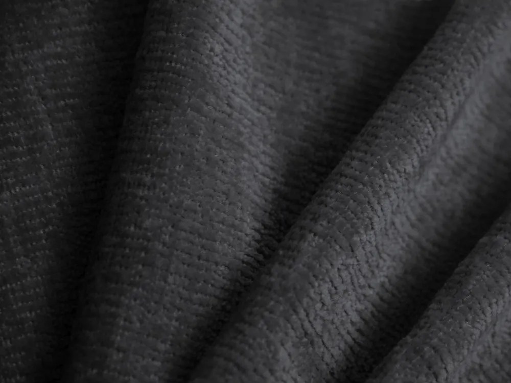 Ciemnoszare tapicerowane łóżko jednoosobowe ze schowkiem i stelażem 90x200 cm Kaelle – Micadoni