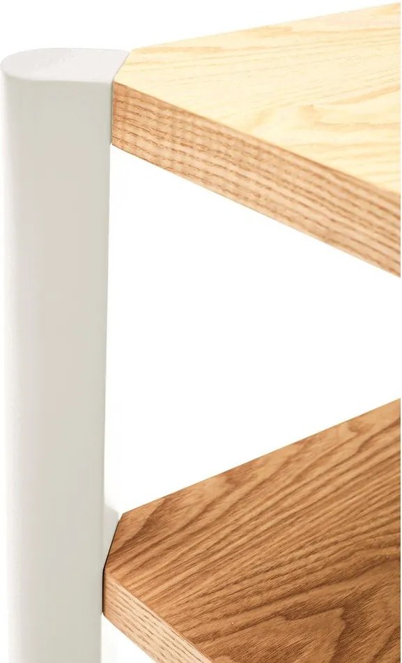 Kremowy/w jasnym naturalnym kolorze regał w dekorze dębu 126x84x43 cm Bona – Teulat