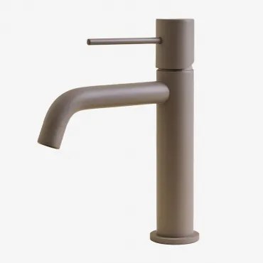 Bateria Umywalkowa Z Mosiądzu Orveta Moka Brown & ↑20 Cm - Sklum