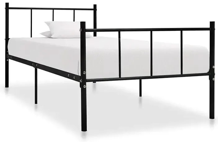 Czarne metalowe łóżko 90x200 cm W6-S58