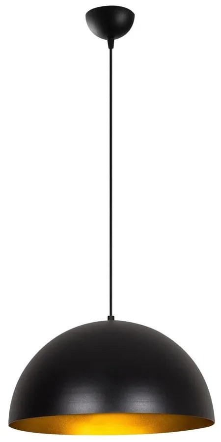 Czarna lampa wisząca z metalowym kloszem ø 40 cm Coppa – Opviq lights