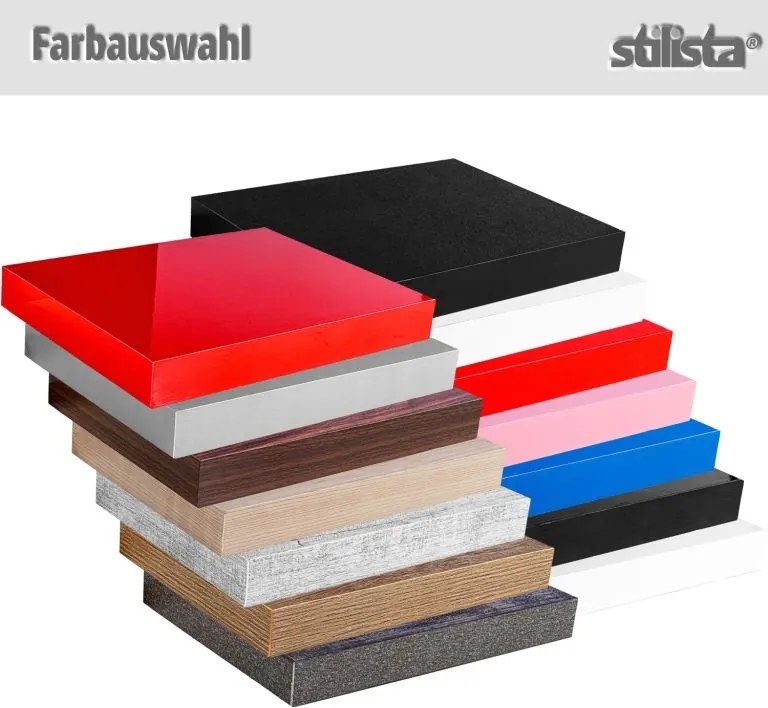 Półka ścienna Stilista Volato, 30 cm, ciemne drewno