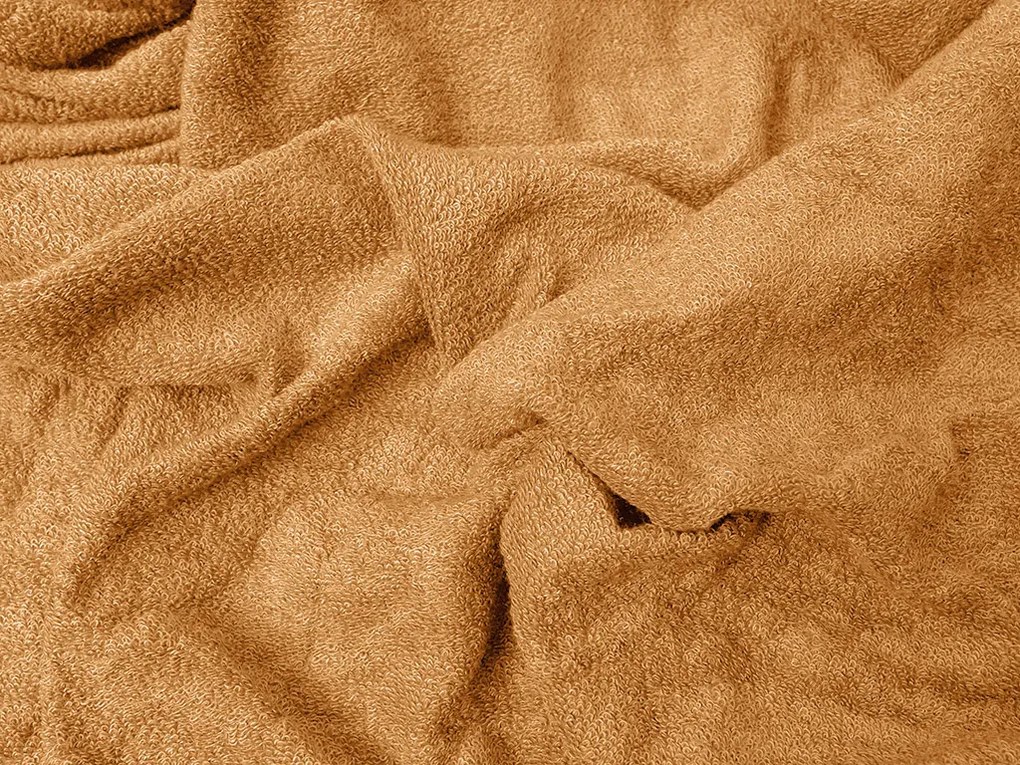 PrzytulneMieszkanie.pl Prześcieradło frotte EXCLUSIVE morelowe 140x200 cm