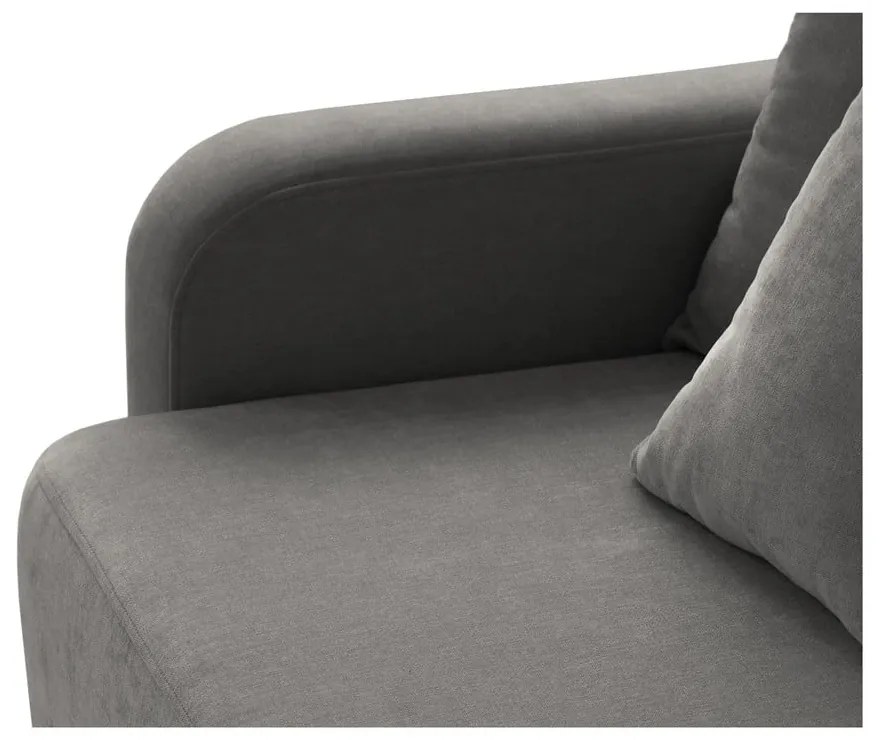 Szara rozkładana sofa ze schowkiem 231 cm Elen – Micadoni