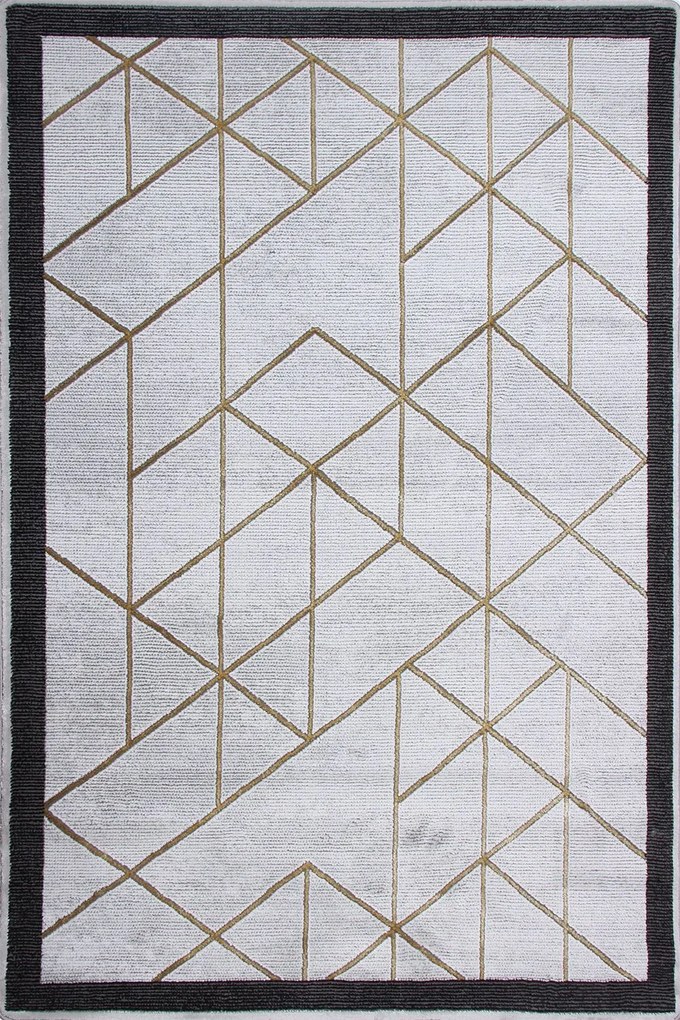 Dywan Diamond Cadre Złoty 133x190 Prostokąt