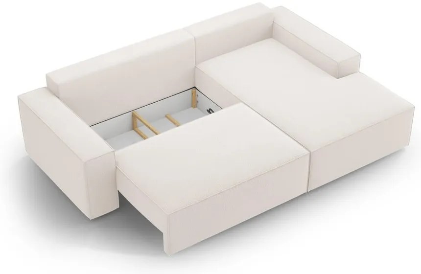 Beżowy rozkładany narożnik (prawostronny) Jodie – Micadoni Home