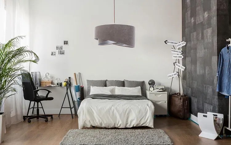 Szaro-srebrna lampa wisząca asymetryczna - EX974 K5-N27