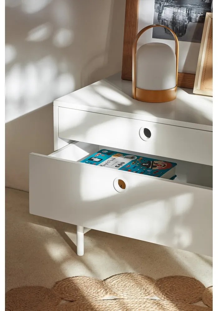 Biała szafka pod TV 140x52 cm Punto – Teulat