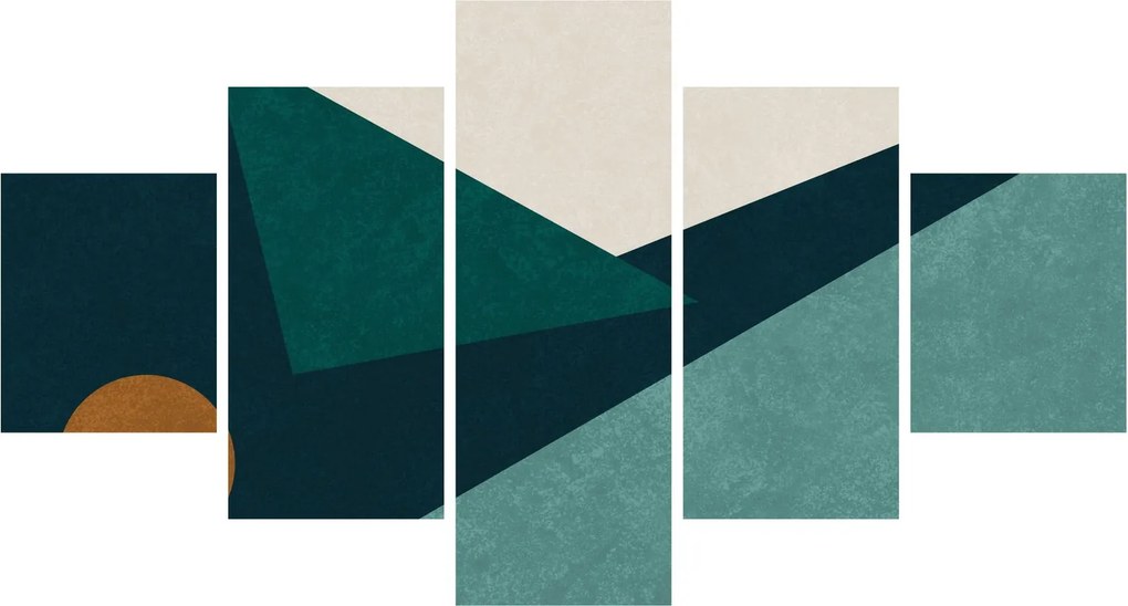 Obraz - Abstrakcja kubistyczna (125x70 cm)