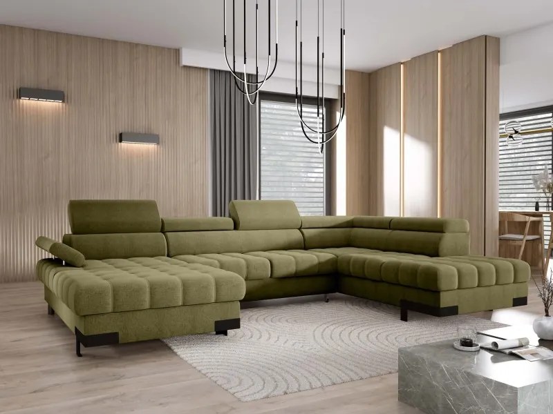 Narożnik SELVA XL Prawostronny z funkcją spania i pojemnikiem AUSTIN 12 WERSAL