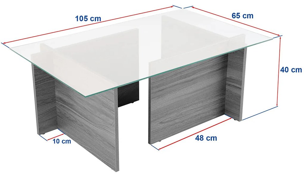 Stolik konferencyjny Vetrino Grey
