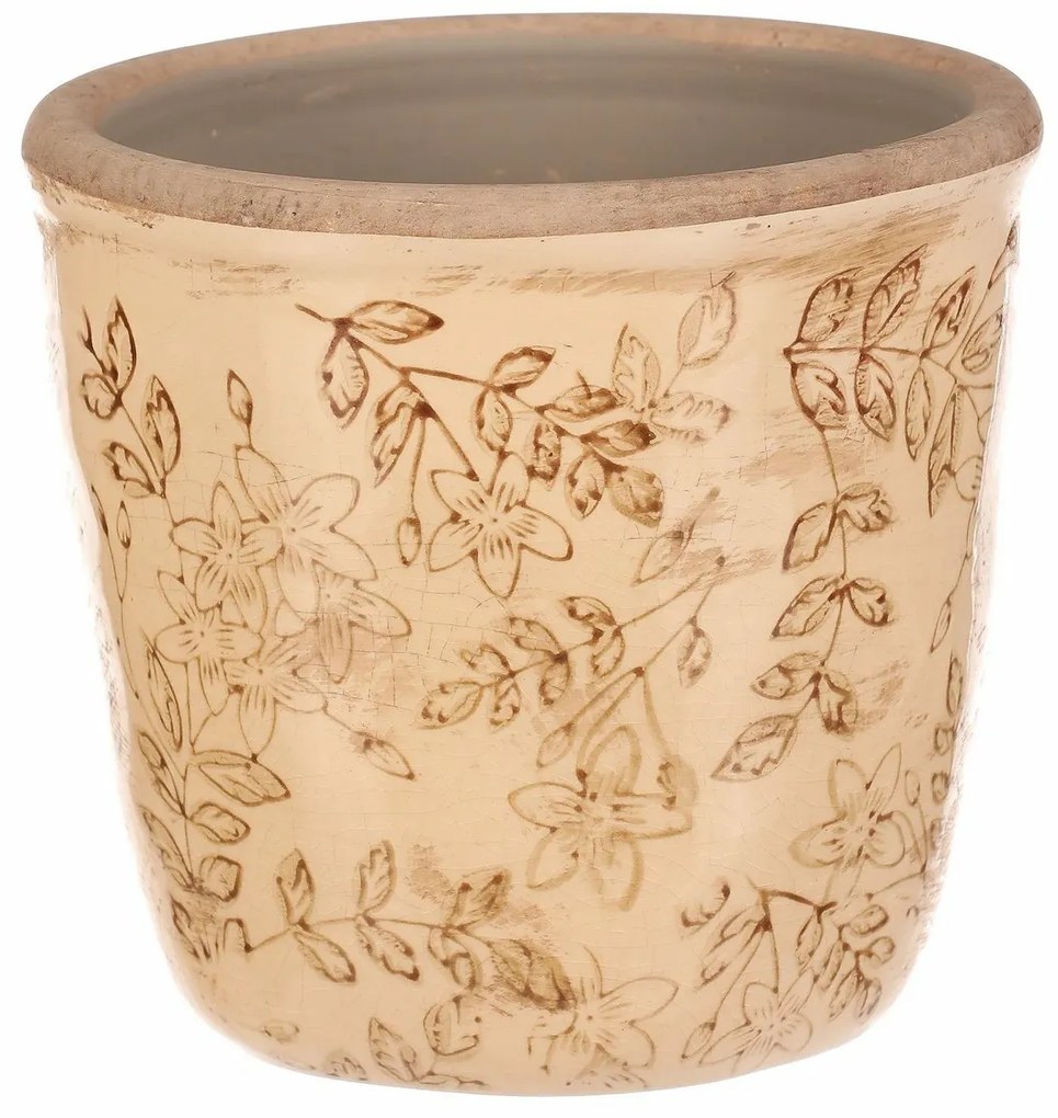 Osłonka ceramiczna na kwiaty Flores retro, 13 x 12 cm, 13 cm