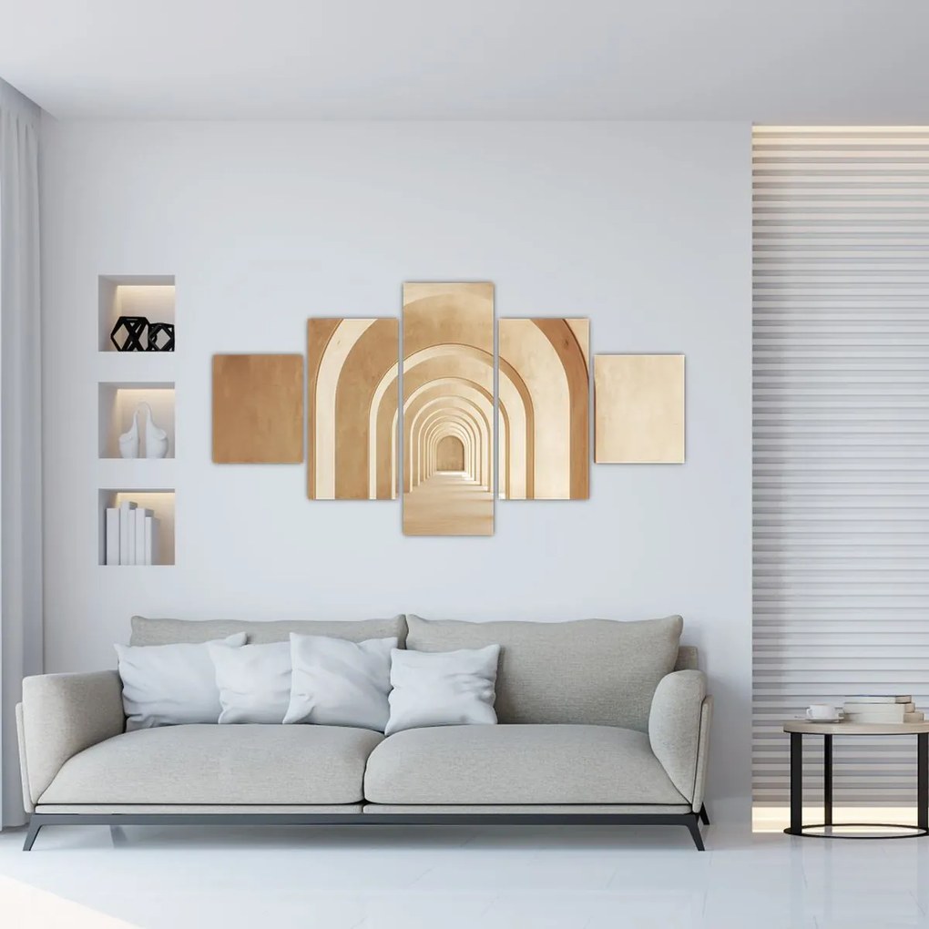 Obraz - Beżowe przejście (125x70 cm)