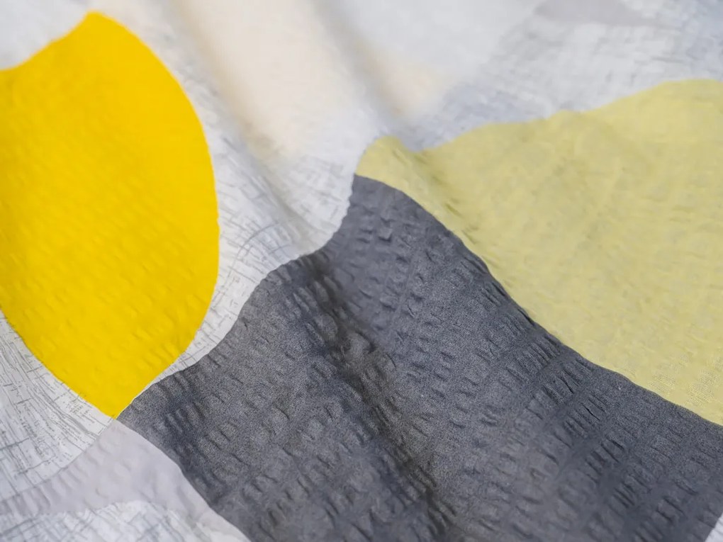 PrzytulneMieszkanie.pl PrzytulneMieszkanie.pl Pościel z kory z bawełny Renforcé GEOMETRIES kremowa Rozmiar pościeli: 70 x 90 cm | 140 x 200 cm