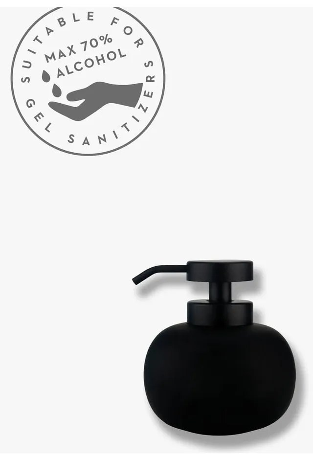 Czarny ceramiczny dozownik do mydła 200 ml Lotus – Mette Ditmer Denmark