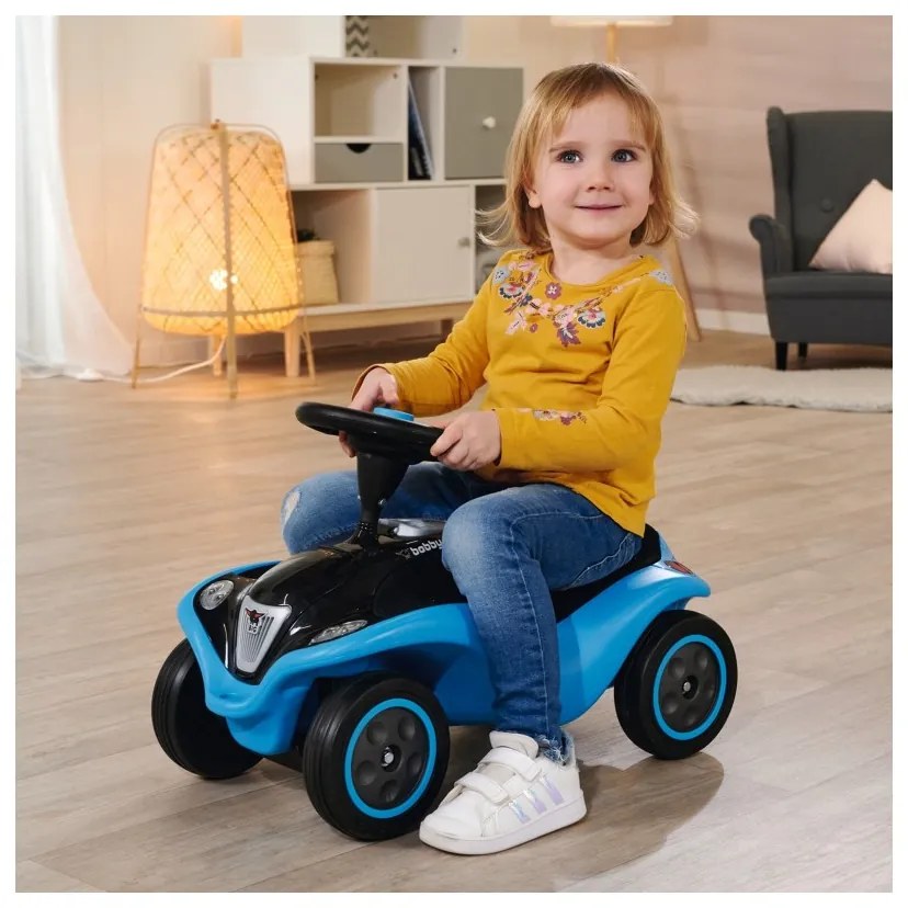 Big jeździk next blue bobby car z klaksonem i światłami