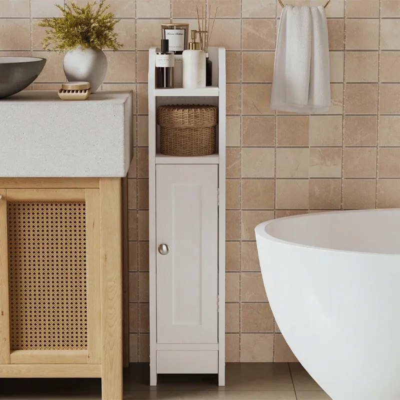 Szafka łazienkowa słupek drzwi biała wysoka półki nowoczesna loft 80 cm