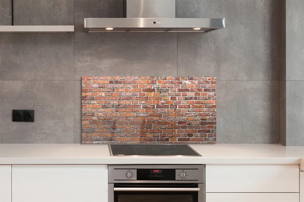 Szklany Panel Tradycyjna Czerwona Cegła