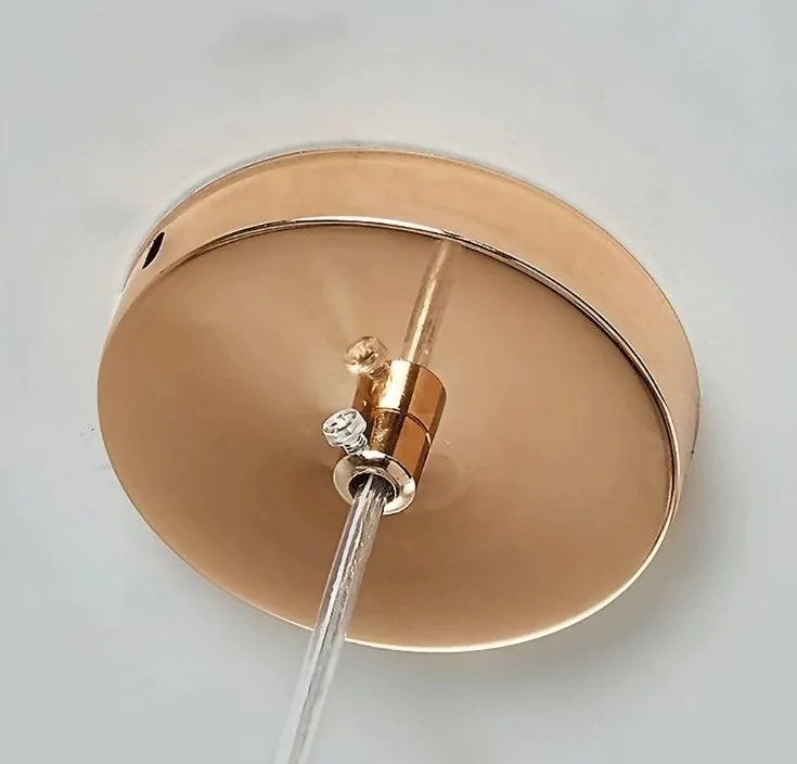 Lampa sufitowa z ażurowymi kloszami i kryształkami wisząca AT10-3SZ-Złoto