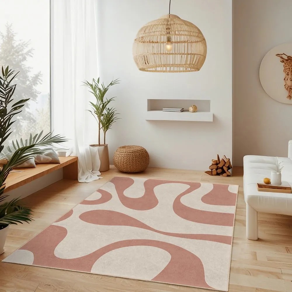Różowy dywan odpowiedni do prania 160x230 cm Strawberry Latte – Mila Home