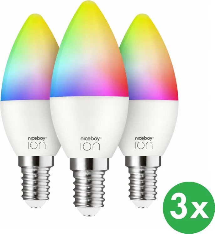 Żarówki Niceboy ION SmartBulb RGB, 6 W, E14, 3 szt.