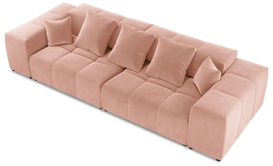 Różowa aksamitna sofa 320 cm Rome Velvet – Cosmopolitan Design