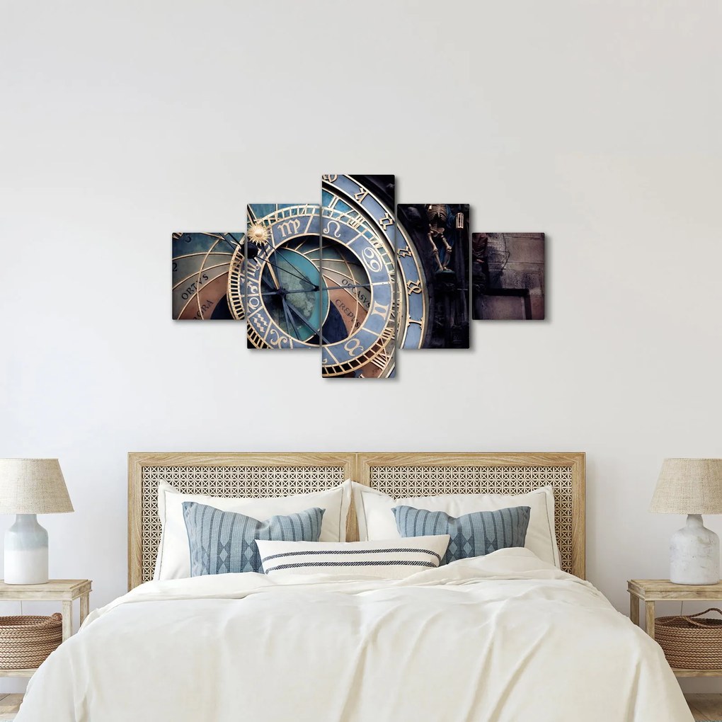 Obraz - Praski zegar astronomiczny, Praga (125x70 cm)