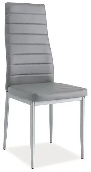KRZESŁO H261 BIS ALUMINIUM/SZARY EKOSKÓRA SIGNAL