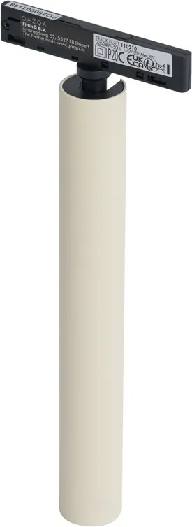 Nowoczesny reflektor beżowy z czarnym do systemu szynowego 1-fazowego - Slimline Avery